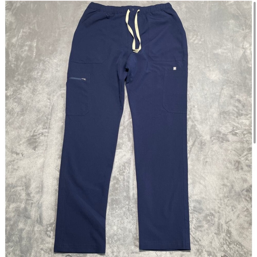 Figs Pants Mens Large Blue Cairo Cargo Scrubs Medical Nurse Uniform Pockets